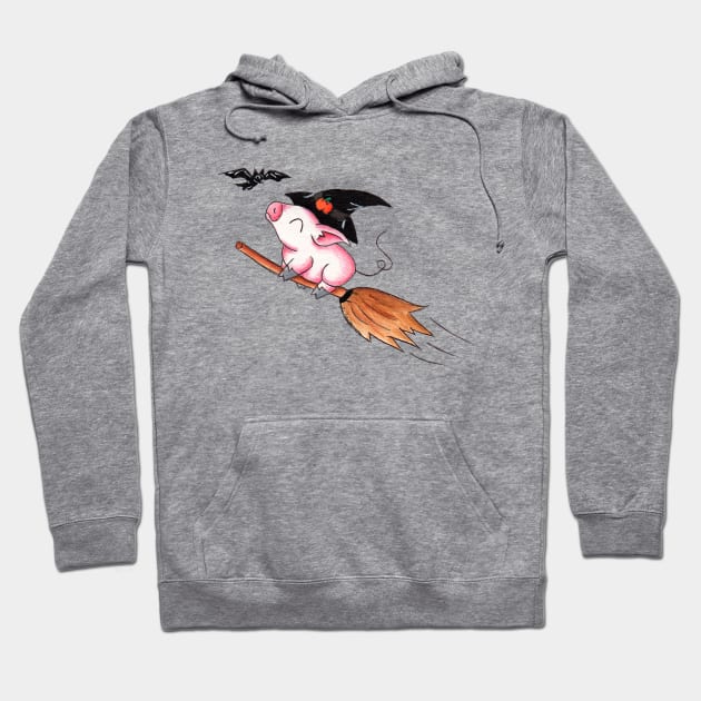 Pigs Fly in Salem Hoodie by KristenOKeefeArt